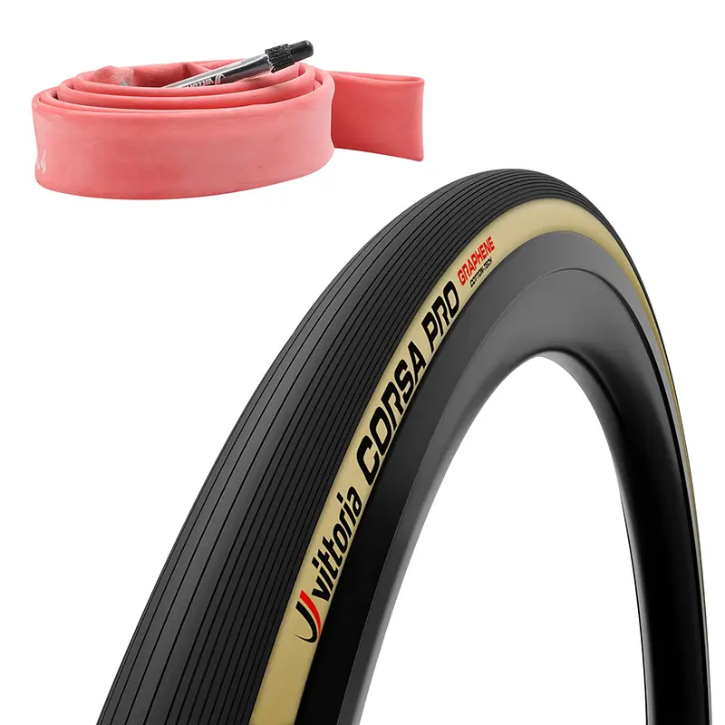 Rennradreifen 700 x 28 Vittoria Corsa Pro Schwarz-Beige Graphene 2.0 TS