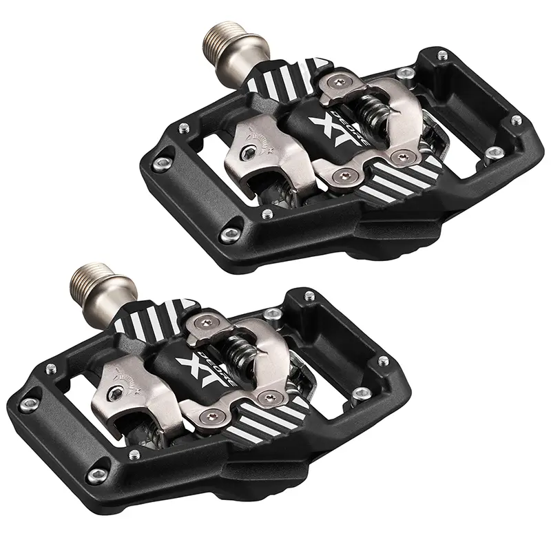 Педал за планински велосипед автоматичен Shimano XT M8220 SPD черен с клипове (чифт)