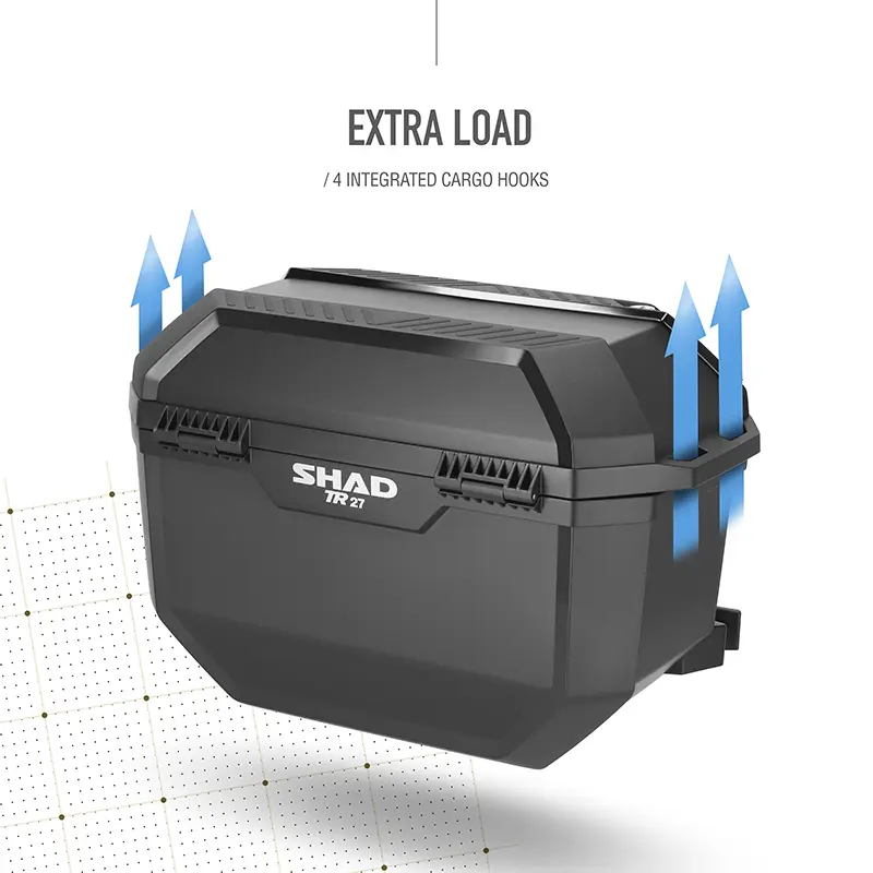 Shad TR27 27L ブラック オートバイ・スクーター用サイドケース — 第4ビュー