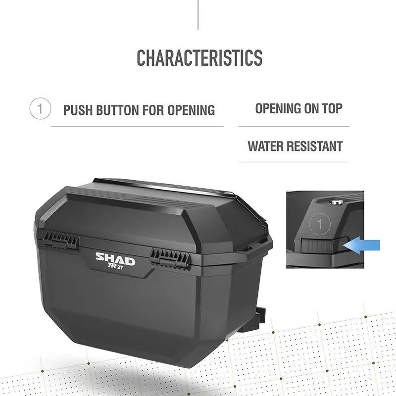 Shad TR27 27L ブラック オートバイ・スクーター用サイドケース — 第5ビュー