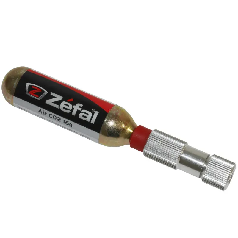গনফ্লুর Zefal EZ Control অ্যাডজাস্টেবল ফ্লো থ্রেডেড CO2 কার্তুজ 16 g (VP-VS) সহ