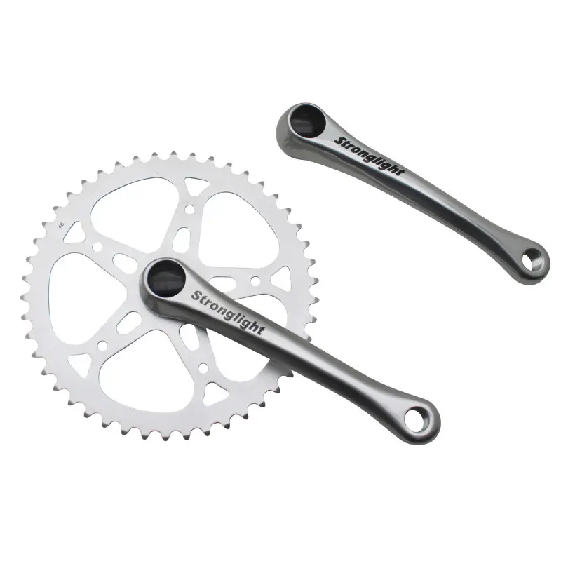 Pédalier City Stronglight SL55 alu argent 170 mm 46D - Chaîne 2.38 (axe carré 115 mm)