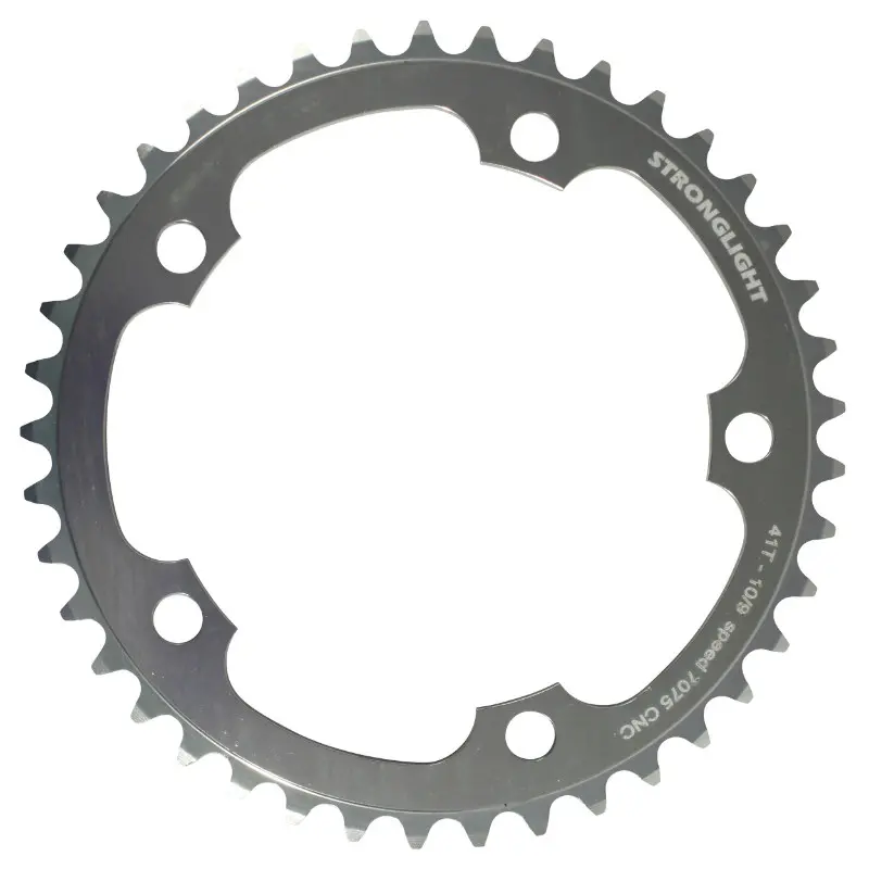 Straßen-Kettenblatt 5BRA d.130 Stronglight 41DTS Innen silber Alu 7075 Typ Shimano 9-10V.