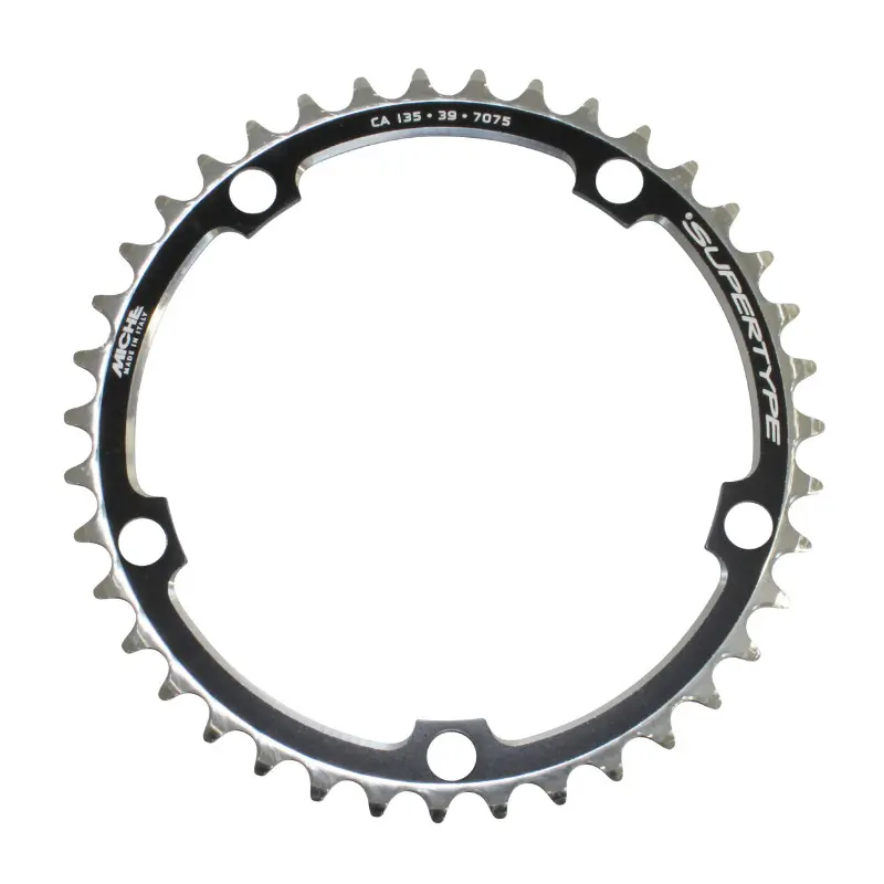 Prato estrada 5BRA d.135 Miche 39DTS interior para campagnolo alumínio preto alumínio (eixo quadrado) 9-10V.