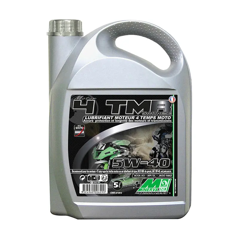 Huile moteur 4 temps synthèse MINERVA 5W40 API SN JASO MA2 5L