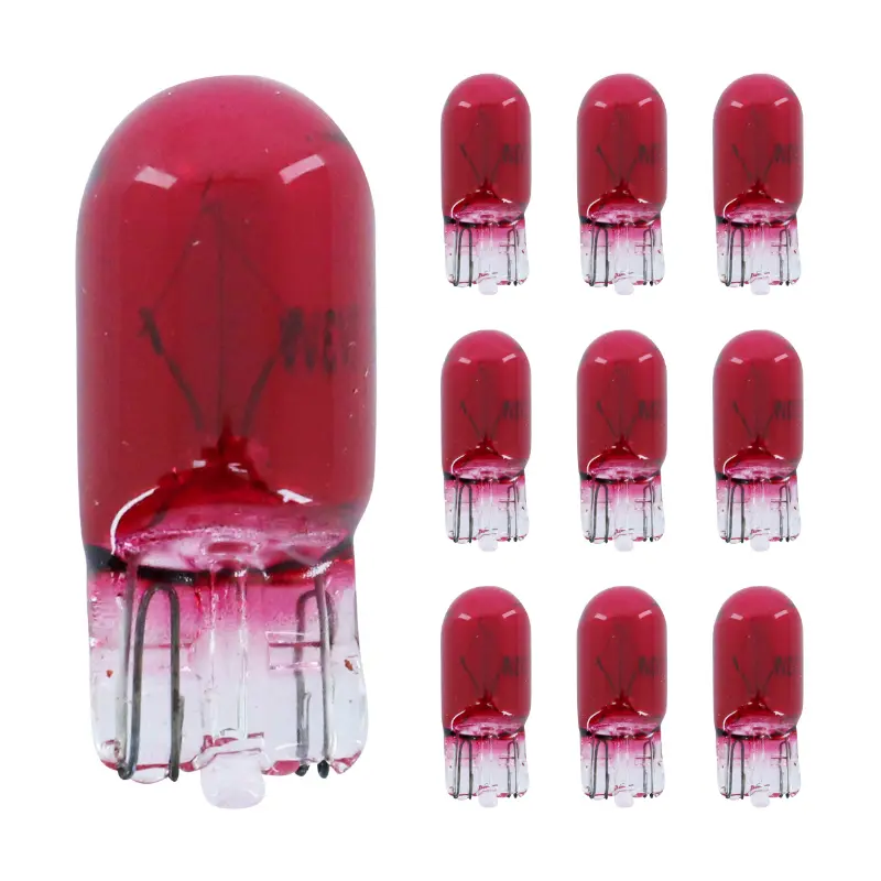Glühlampe T10 W2,1x9,5D 12V 3W rot REPLAY - Packung mit 10 Stück