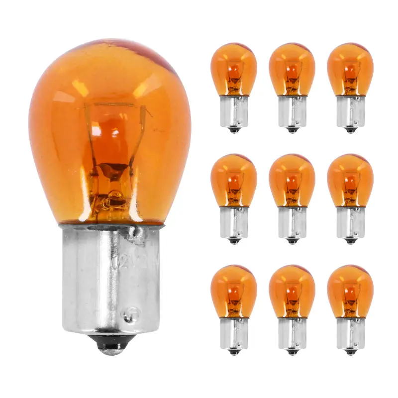 Ampoule standard 12V 21W culot BA15S P21W orange clignotant P2R (boîte de 10)