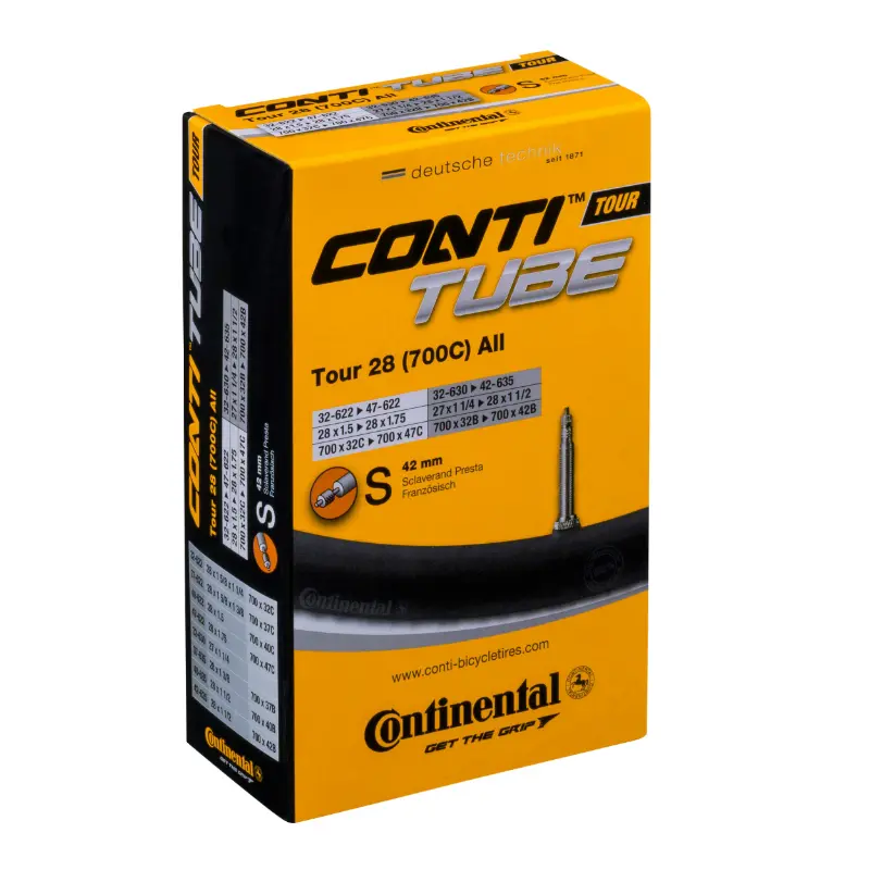 Chambre à air vélo 700 x 32-47 Continental valve Presta obturateur démontable