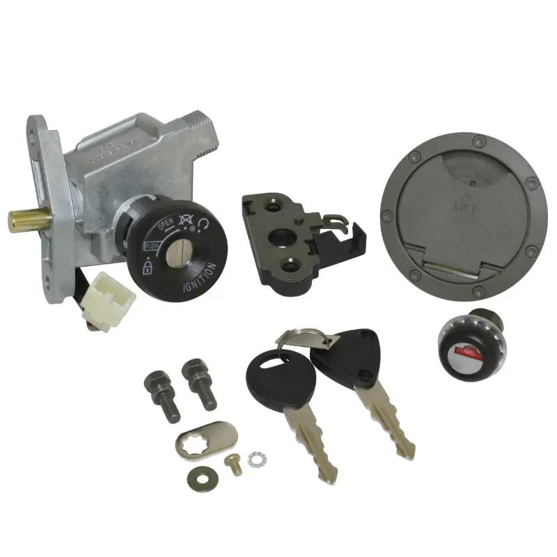 Contacteur a cle scoot adaptable MBK 50 nitro 1997+2002-yamaha 50 aerox 1997+2002 (5 fils) (avec serrure de selle + bouchon essence) -qualite eco