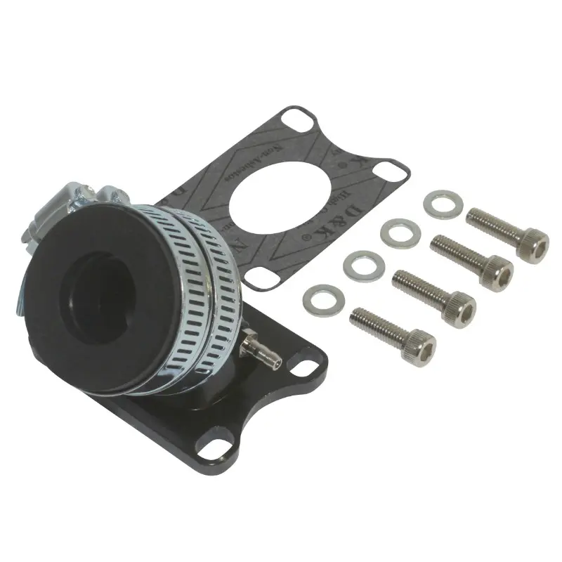 Pipe admission 50 a boite Replay alu + manchon pour minarelli 50 AM6-MBK 50 x-power-yamaha 50 tzr-peugeot 50 xps-rieju 50 RS1, SMX (pour phbg-phva, diametre interieur 24MM)