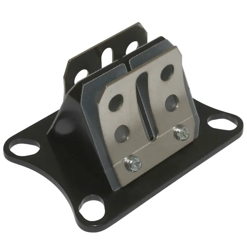 Clapet 50 a boite fibre pour minarelli 50 AM6-DERBI 50 senda, gpr-mbk 50 x-power-yamaha 50 tzr-peugeot 50 xps-rieju 50 RS1, smx-gilera 50 SMT, rcr-aprilia 50 rs-generic 50 trigger (support alu) -P2R
