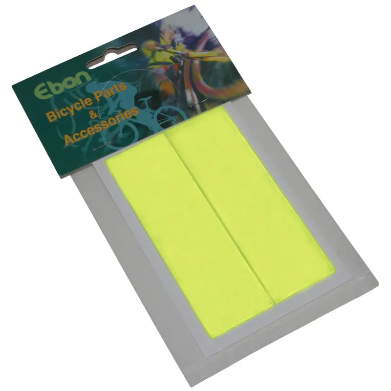Autocollant réfléchissant jaune fluo rectangle 34x108 mm P2R (kit 2 pièces)