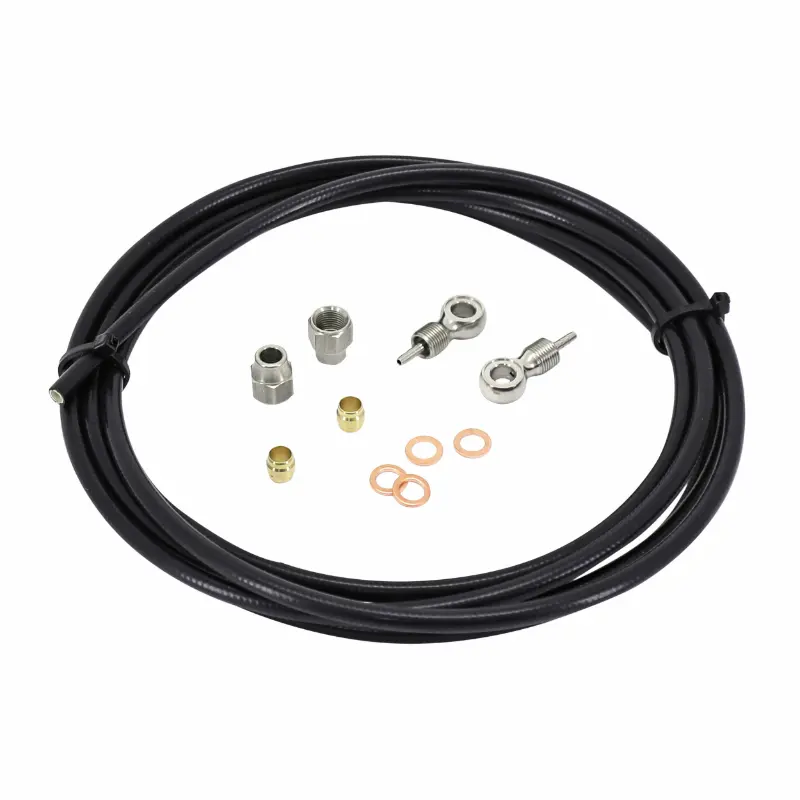 Durite frein disque Newton noir 2,5 m kit complet fixations Shimano P2R