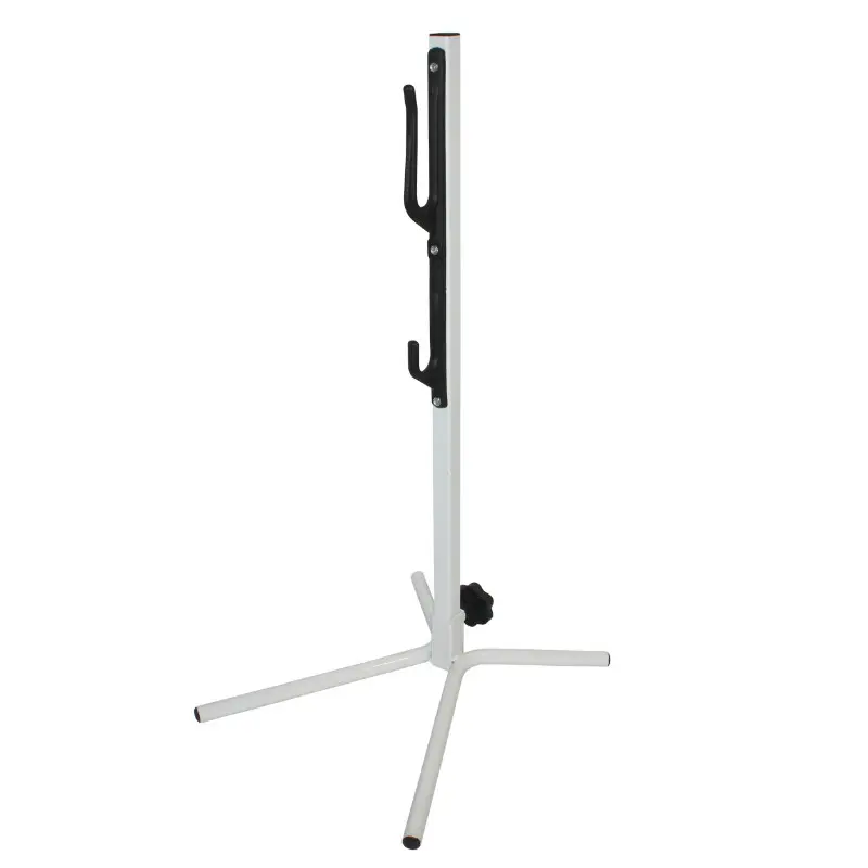 Présentoir support 1 vélo pied démontable fixation sur base arrière blanc Loby P2R