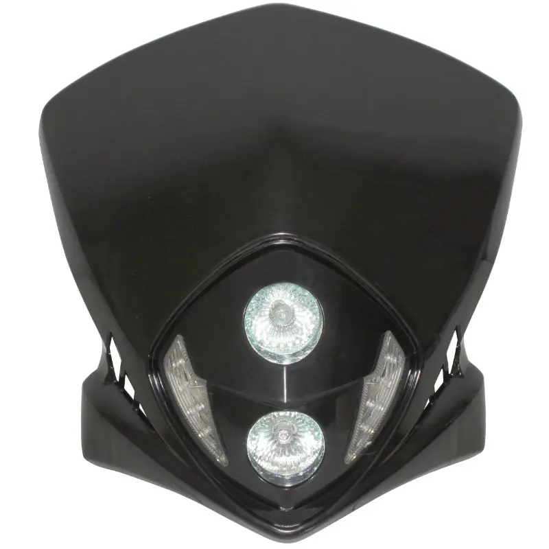 Forlykt-plate 50 til universell boks Replay duke svart med hvite leds + halogen 2X20W