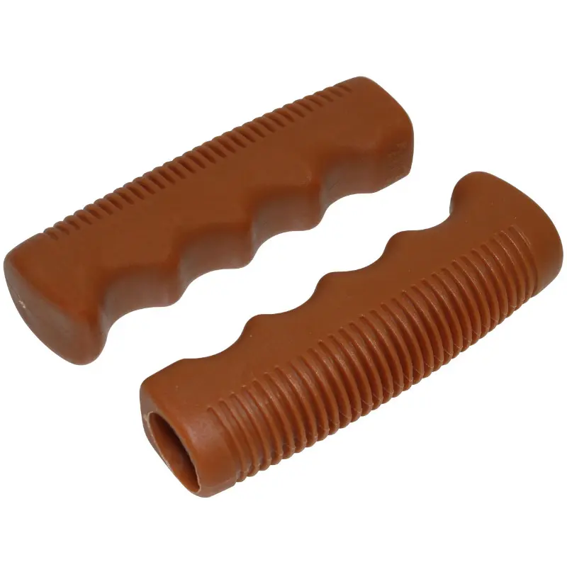 Poignée City caoutchouc caramel préformée 110 mm (paire) style vintage D.22 Sélection P2R