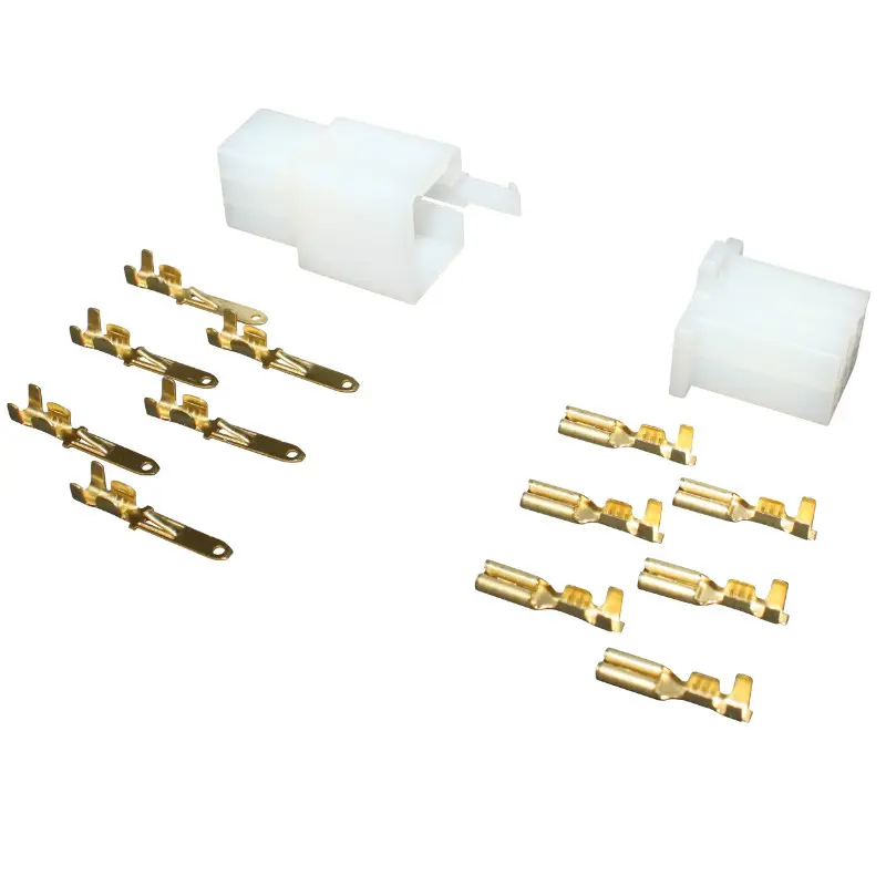 Connecteur électrique plastique 6 fiches P2R (6 cosses plates mâles + 6 cosses plates femelles)