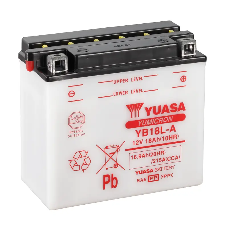 12V 18 Ah YB18L-A Yuasa yumicron konventionelle wartungsbedürftige Batterie (L180xB90xH162mm) — Ansicht 6
