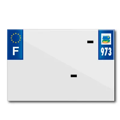 Kennzeichenstreifen Motorrad 210X145 für PVC mit Firmenname DEP.973-EURO (einzeln verkauft)