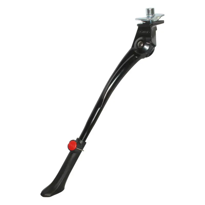 Béquille vélo latérale avec plaque P2R 24-29" renforcée réglable sans outil alu noir