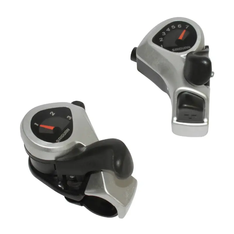 شیمانو کے ساتھ مطابقت رکھنے والے 7V کالر کے ساتھ ریسین سیاہ P2R MTB شفٹر (جوڑا)