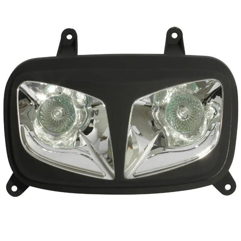Double optique Replay RR8 pour MBK Booster 50 2004+ et Yamaha BWS 50 2004+ noir mat avec 2 halogènes 20W