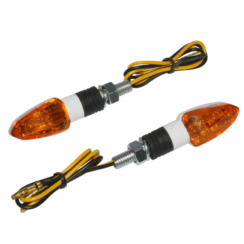 Universele Replay micro pijl richtingaanwijzer met oranje-witte lamp (l 54 mm - h 20 mm - d 22 mm) CE goedgekeurd (paar)