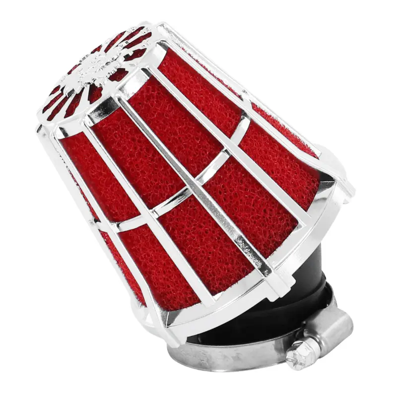 Filtre à air Malossi E5 PHBN-PHVA chrome mousse rouge D.38 mm