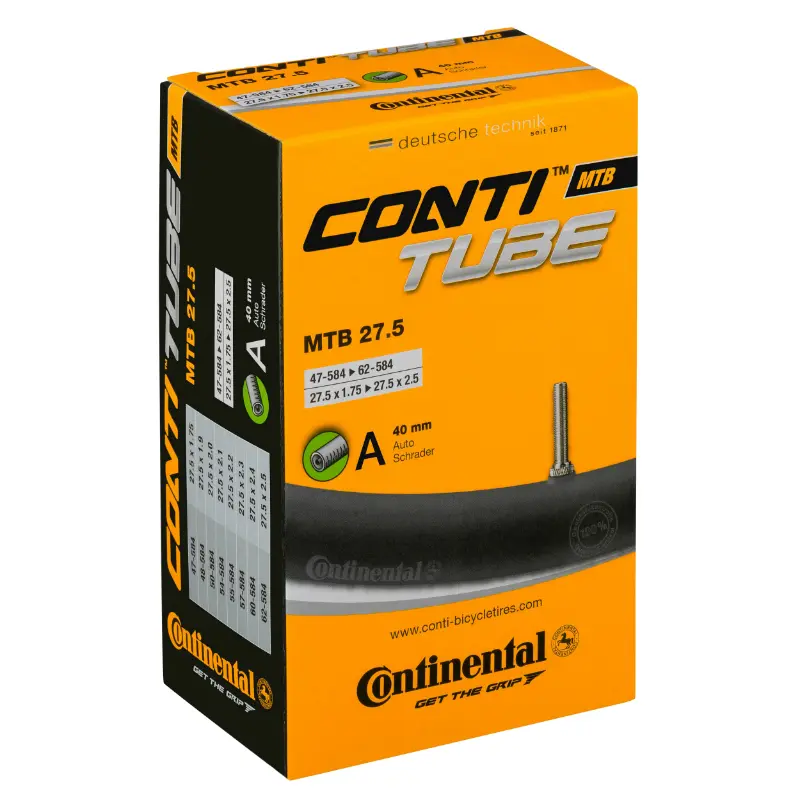 Chambre à air vélo 27,5 x 1,75-2,50 Continental valve standard 40 mm