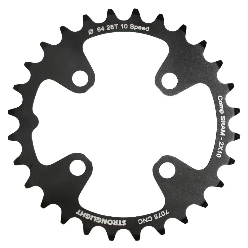 MTB 4BRA 체인링 d.64 for SRAM XO+Shimano (XT/XTR 제외) Stronglight 더블 28DTS 내부 블랙 논스레드 10V. - 두께 3.5MM