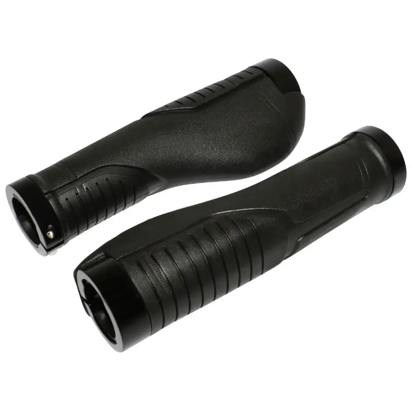 City-MTN Newton 인체공학적 듀얼 소재 블랙 더블 클램프 L140 mm 핸들 (페어)