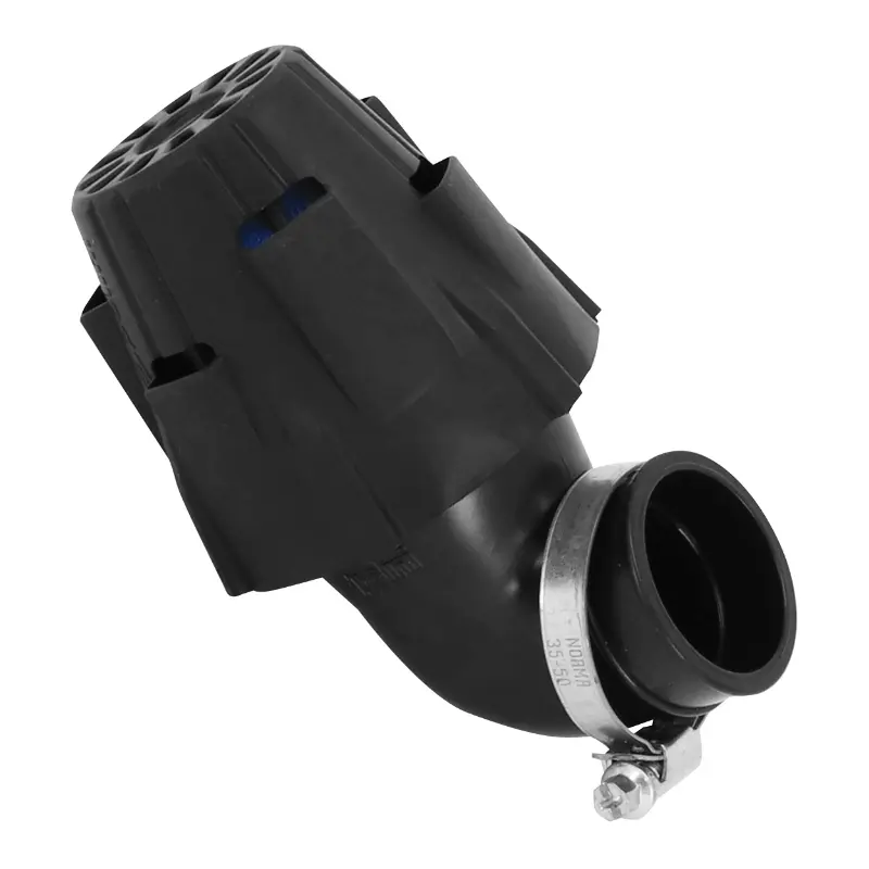 Luftfilter Polini Blue Air Box schwarz 90° abgewinkelter Anschluss Durchmesser 37