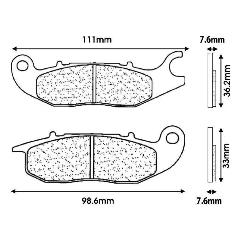 Bremsesko CL Brakes sintret metal 1148 A3+ Touring — 2. billede