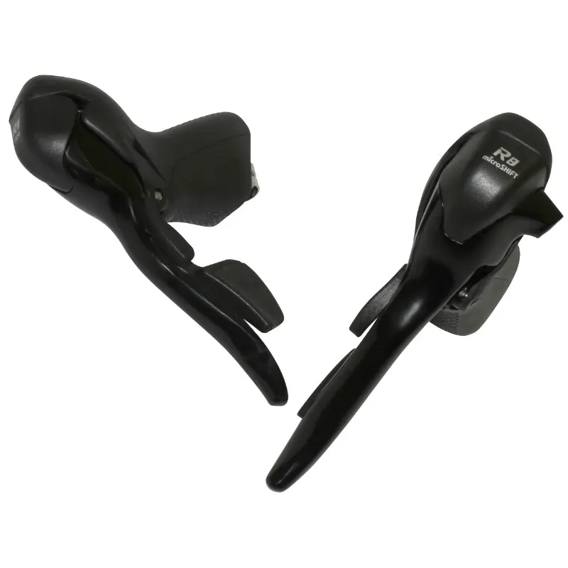 Rem-/versnellingshendel weg patroon Microshift 8V triple alu zwart compatibel Shimano (paar)