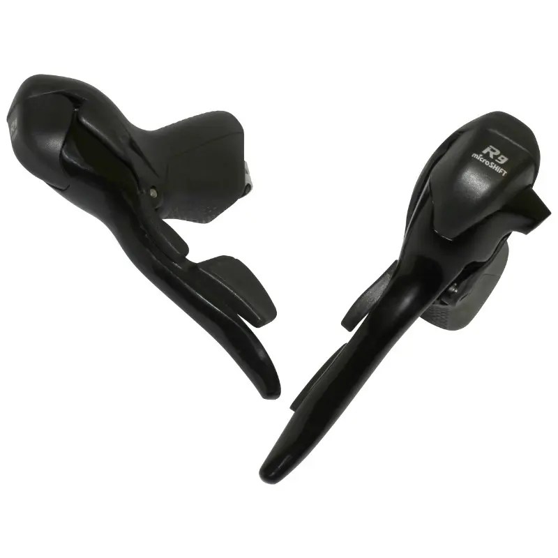 Brems-/Schalthebel Straße Patin Microshift 9V dreifach Alu schwarz Shimano-kompatibel (Paar)