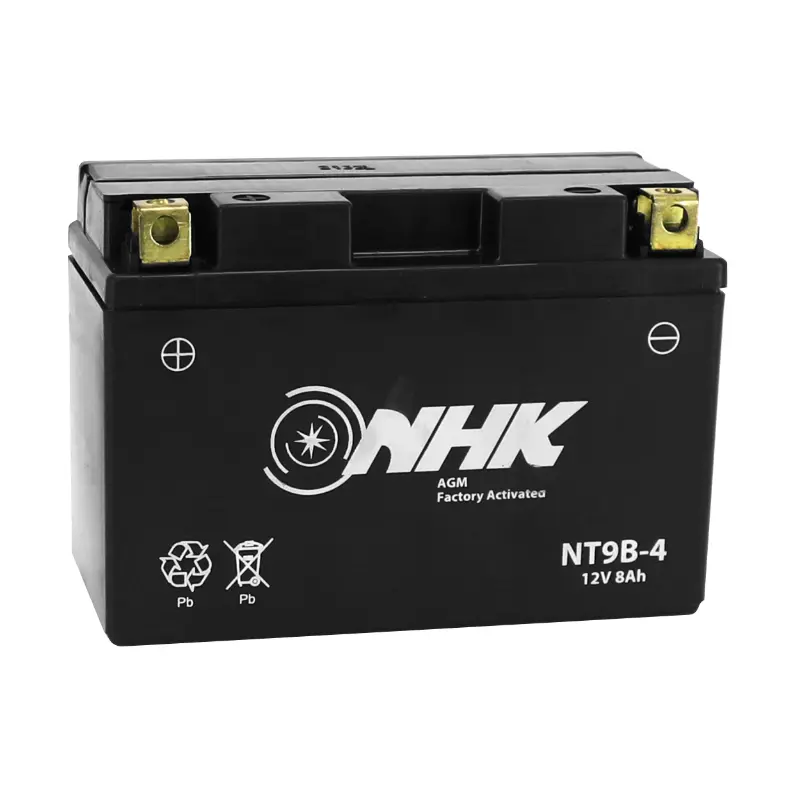 Batterie 12V 8 ah NT9B-4 Nhk fa sans entretien prete a l'emploi (lg150xl70xh105mm) (activee en usine-fa - qualite premium - equivalent YT9B-4 - sla - gel)