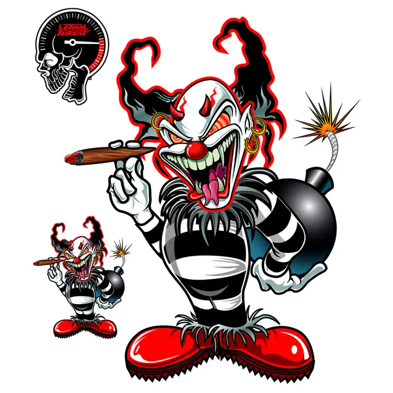 스티커 Lethal Threat Clown Bomb 150x200mm LT88719