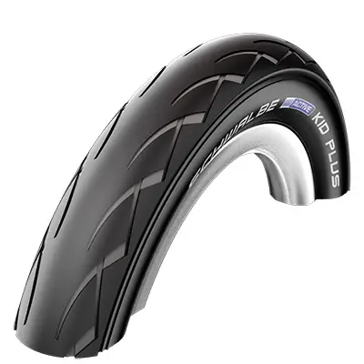 إطار Schwalbe Kid Plus City مقاس 12 بوصة 1/2 × 1.75 أسود مع تعزيز Puncture-Guard (47-203)