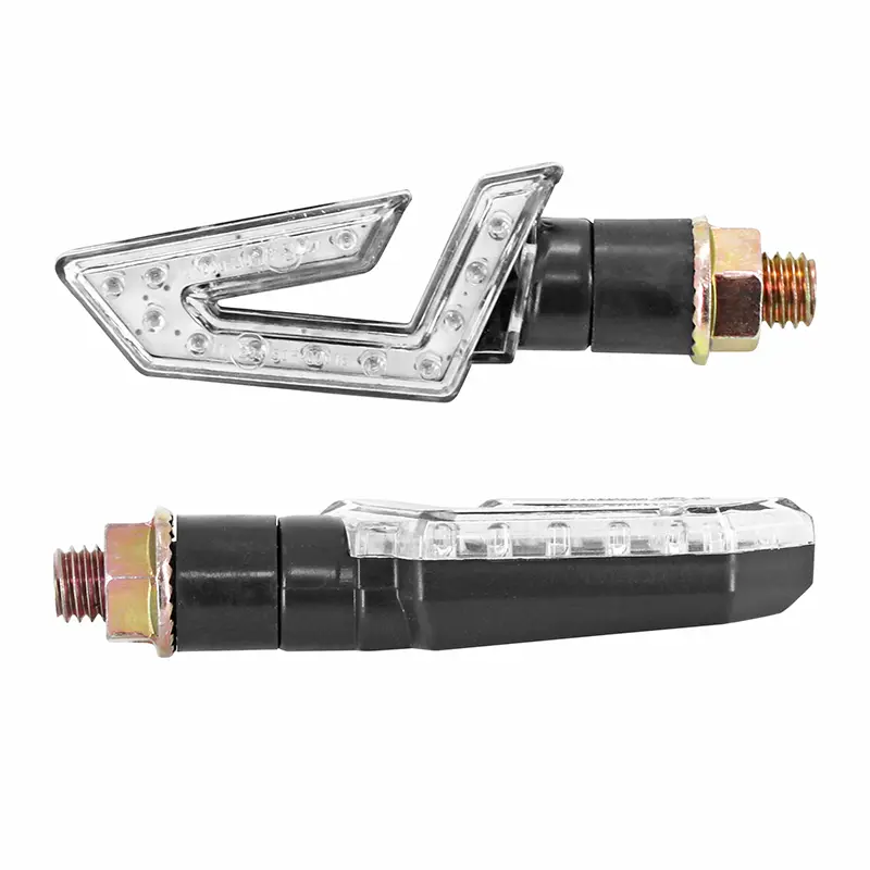 Universal-Blinkleuchte Replay Viper 15 LEDs Basis ABS transparent-schwarz (L 76MM - H 30MM - T 18MM) (CE-geprüft) (Paar)