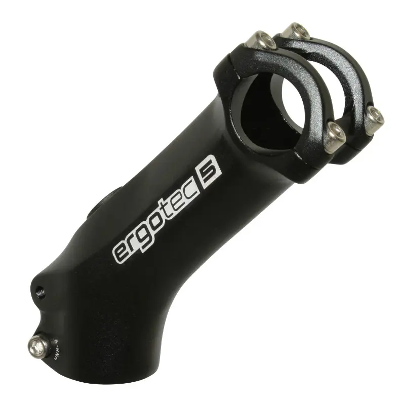 Potence VTT urbain-trekking Ergotec High Charisma relevée 45° aluminium noir 31,8 mm 90 mm fourche 1"1/8