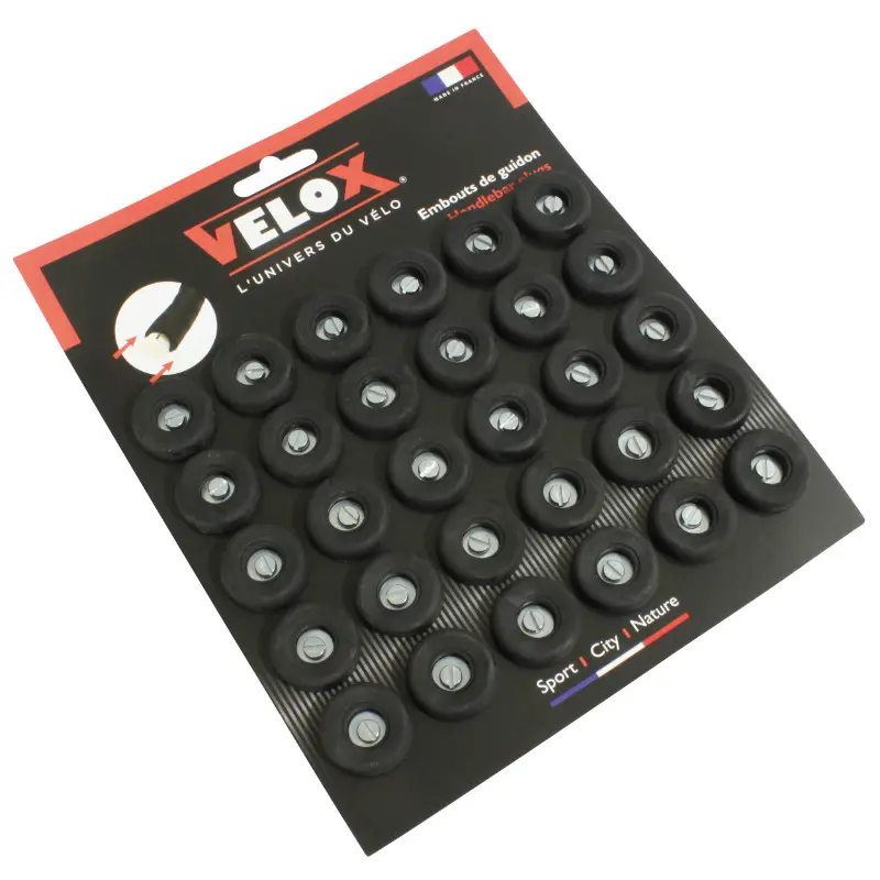 Vintage-Lenkerstopfen Velox schwarz zum Einschrauben (Beutel mit 30 Stück)