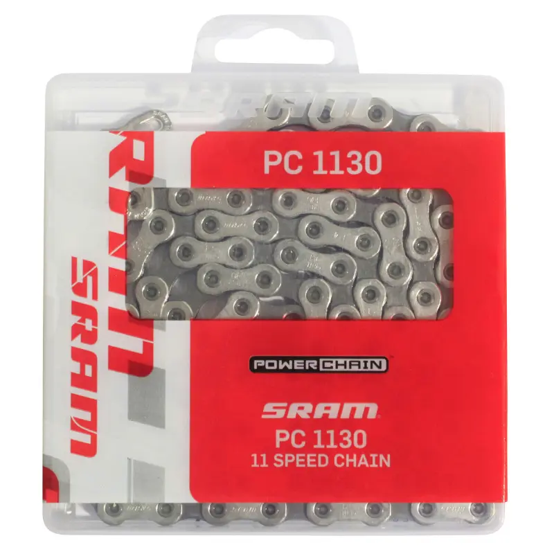 سلسلة دراجة هوائية 11 سرعة للطرق SRAM PC-1130 Rival رمادية 114 وصلة متوافقة مع الدراجات الكهربائية