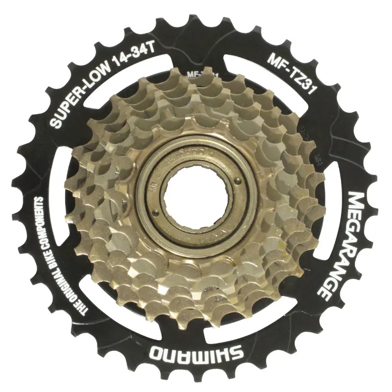 Roue libre 7 vitesses Shimano TZ-500 14-34 Mégarange bronze-noir