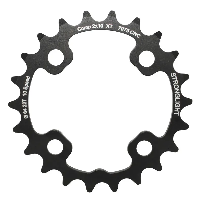 Plateau VTT 4BRA d.64 pour shimano XT M785 Stronglight double 22DTS interieur noir (pour exterieur 36DTS) non filete - epaisseur 3.5MM 10V.