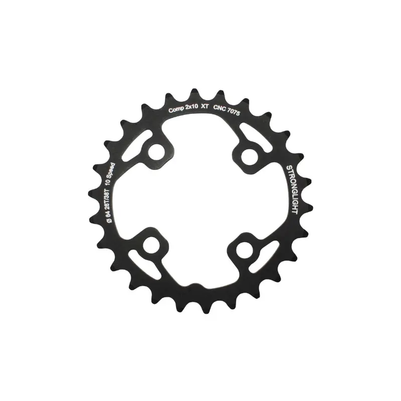 Plateau VTT 4BRA d.64 pour shimano XT M785 Stronglight double 26DTS interieur noir (pour exterieur 38DTS) non filete - epaisseur 3.5MM 10V.