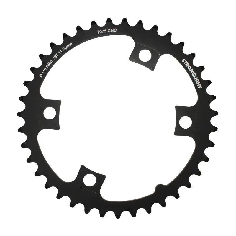 Plateau route 4BRA d.110 pour shimano 105 5800 Stronglight 39DTS interieur noir compatible ultegra 6800 - dura-ace 9000 11V.