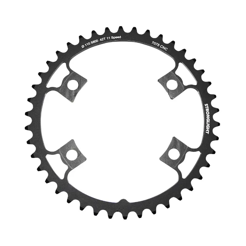 স্ট্রংলাইট 42DTS 110mm চেইনরিং Shimano 105 5800 / Ultégra 6800 / Dura-Ace 9000 11V কালো