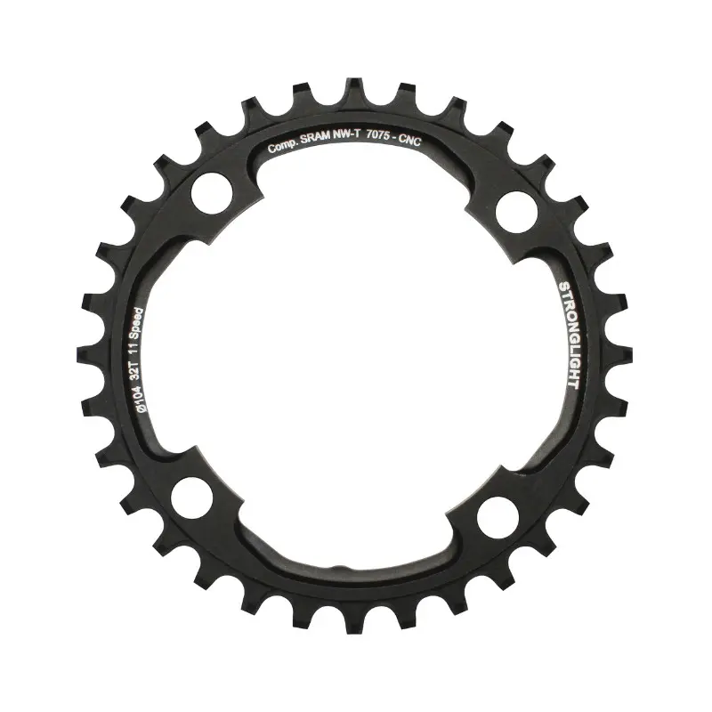 VTT-Kettenblatt 4BRA d.104 für SRAM XO1 Stronglight 32DTS mono schwarz Alu 7075 11V. narrow wide - Dicke 5MM