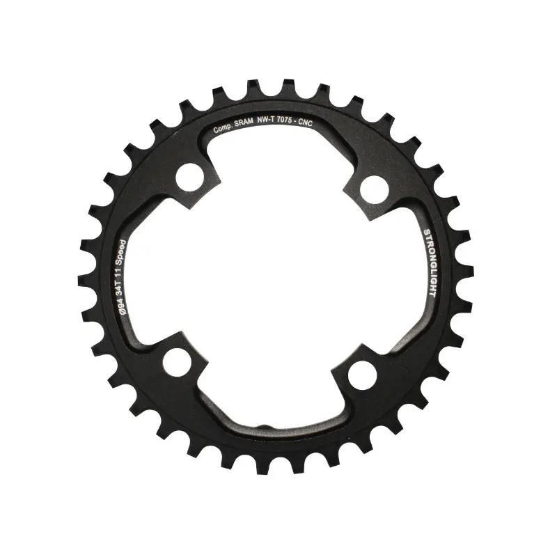 Plateau VTT Stronglight 34DTS mono noir alu 7075 11V narrow wide 5 mm pour SRAM X01