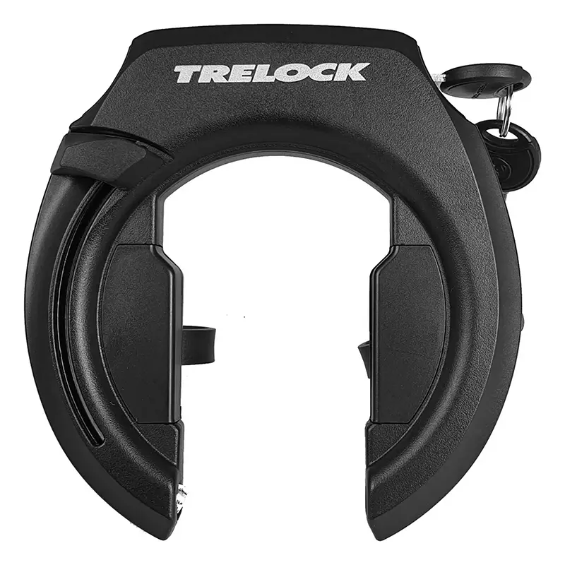 Antivol vélo fer à cheval Trelock RS351 noir avec fixation (écart pour pneu 60 mm)